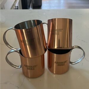 Copper Mugs Set